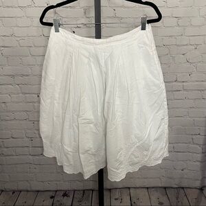 Susina White Circle Skirt Size Large